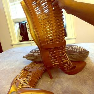 Knee high gladiator boots